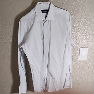 PERENNIAL Men's White WITH BLUE Dress Shirt